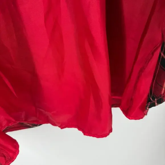 The Children’s Place Dress Size 24 NWOT Plaid Holiday Christmas Satin Plus Curvy - Picture 10 of 13